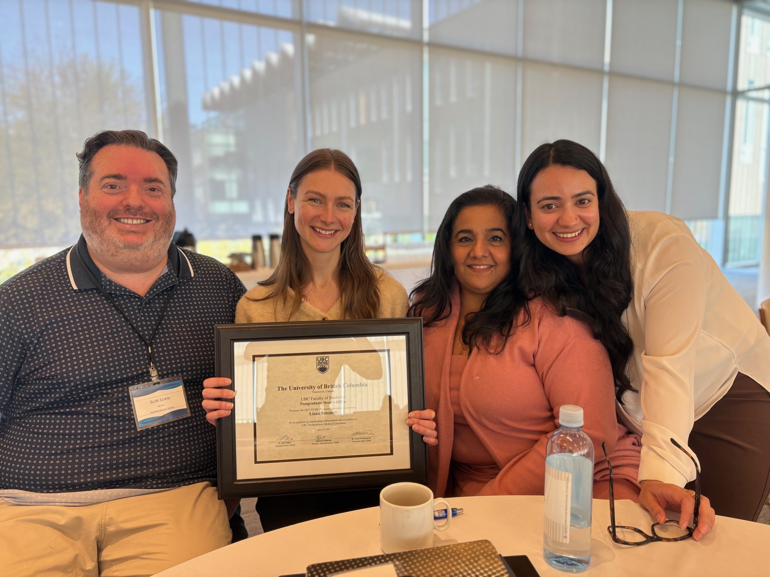 Liana Polsinelli recognized with UBC Postgraduate Medical Education Program Administrator Award